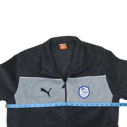 Puma Mens Black Grey XL Track Jacket SWFC Fleece Zip Up