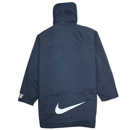 Nike Men's Blue Hooded Waterproof Parka Coat Size M Regular