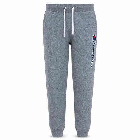Front view of Champion boys’ grey 13-14 years jogger sweatpants with drawstring waist