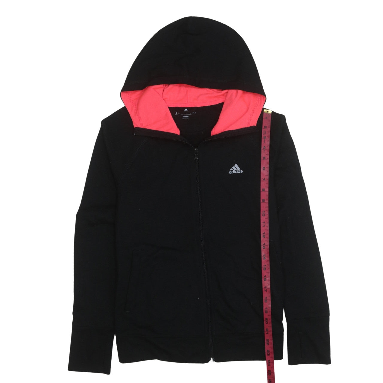 Adidas Womens Black Climalite Full Zip Hoodie Size M 12-14