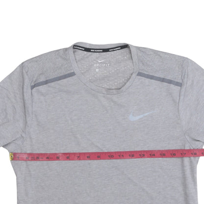 Nike Men's Grey Dri-FIT Running T-Shirt Size M