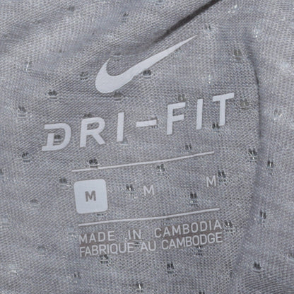 Nike Men's Grey Dri-FIT Running T-Shirt Size M