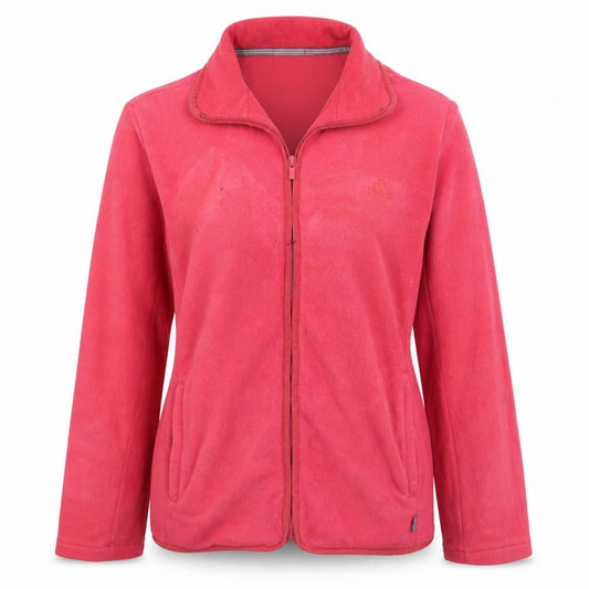 Adidas Womens Pink Fleece Full Zip Jacket Size M