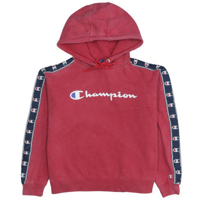 Champion Men's Red Pullover Hoodie Small Logo Fleece Sweatshirt