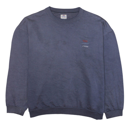 Levi's Men's Blue Crew Neck Fleece Sweatshirt Size L Vintage Pullover