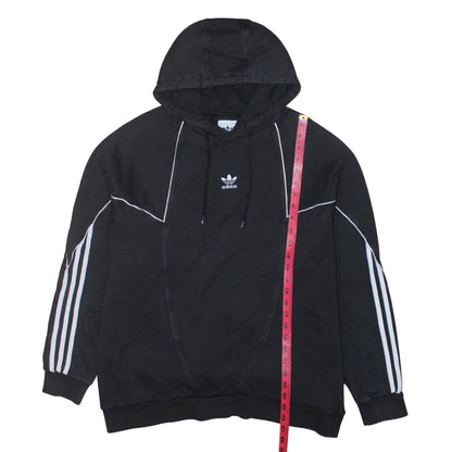 Adidas Mens Black Pullover Hoodie Size L Sportswear Fleece