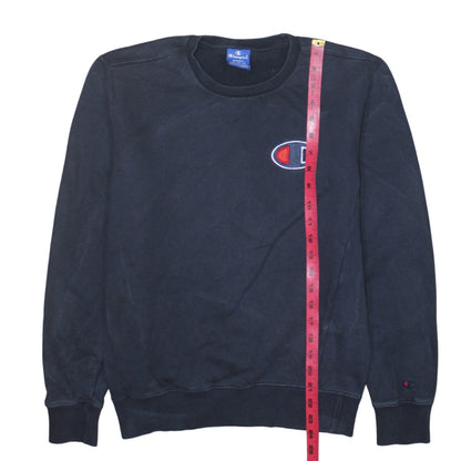 Champion Men's Black Small Crew Neck Pullover Sweatshirt