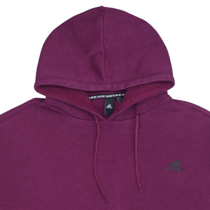 Adidas Women's Purple XL Pullover Hoodie with Logo Detail