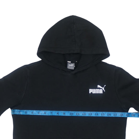 Puma Boys Black Pullover Hoodie 13-14 Years Classic Logo Fleece Sweatshirt