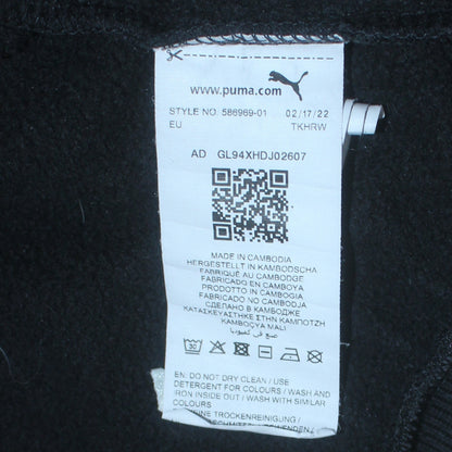 Puma Boys Black Pullover Hoodie 13-14 Years Classic Logo Fleece Sweatshirt