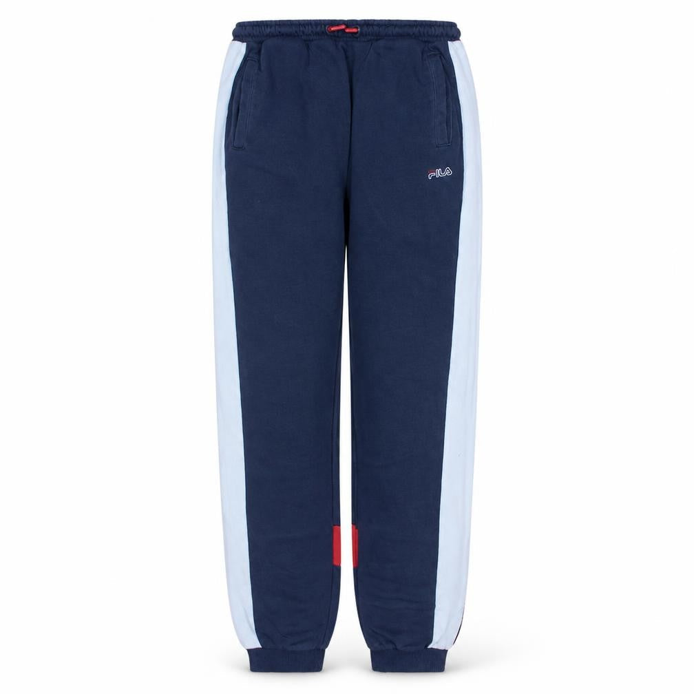 Front view of Fila boys’ blue jogger activewear trousers 13-14 years regular fit