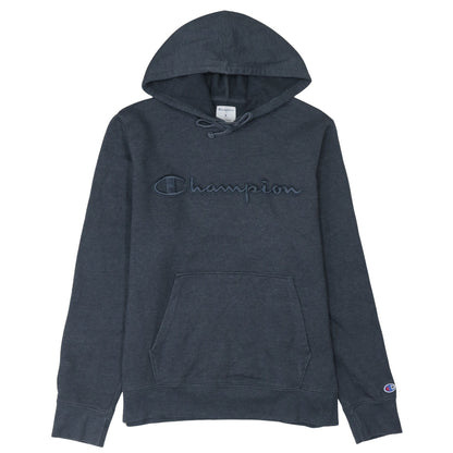 Champion Men's Blue Pullover Hoodie Size M Embroidered Logo