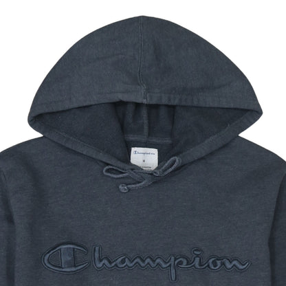 Champion Men's Blue Pullover Hoodie Size M Embroidered Logo
