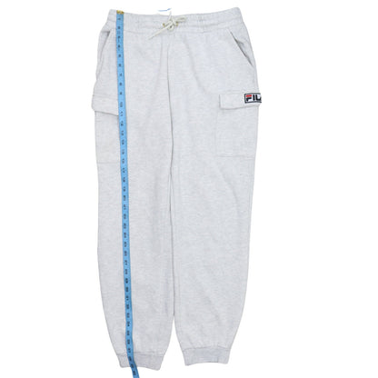Fila Men's Grey Jogger Sweatpants M Regular Fit Fleece Trousers