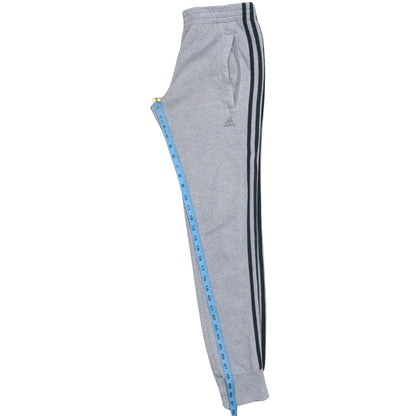 Adidas Men's Grey Jogger Sweatpants XS Tapered Fit Side Stripe