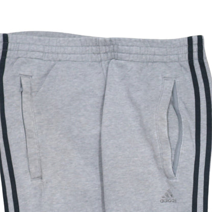 Adidas Men's Grey Jogger Sweatpants XS Tapered Fit Side Stripe