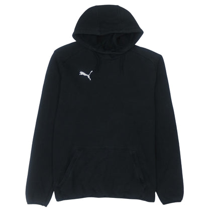 Puma Men's Black Small Pullover Hoodie with Logo and Pockets