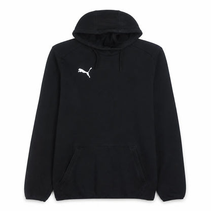 Puma Men's Black Small Pullover Hoodie with Logo and Pockets