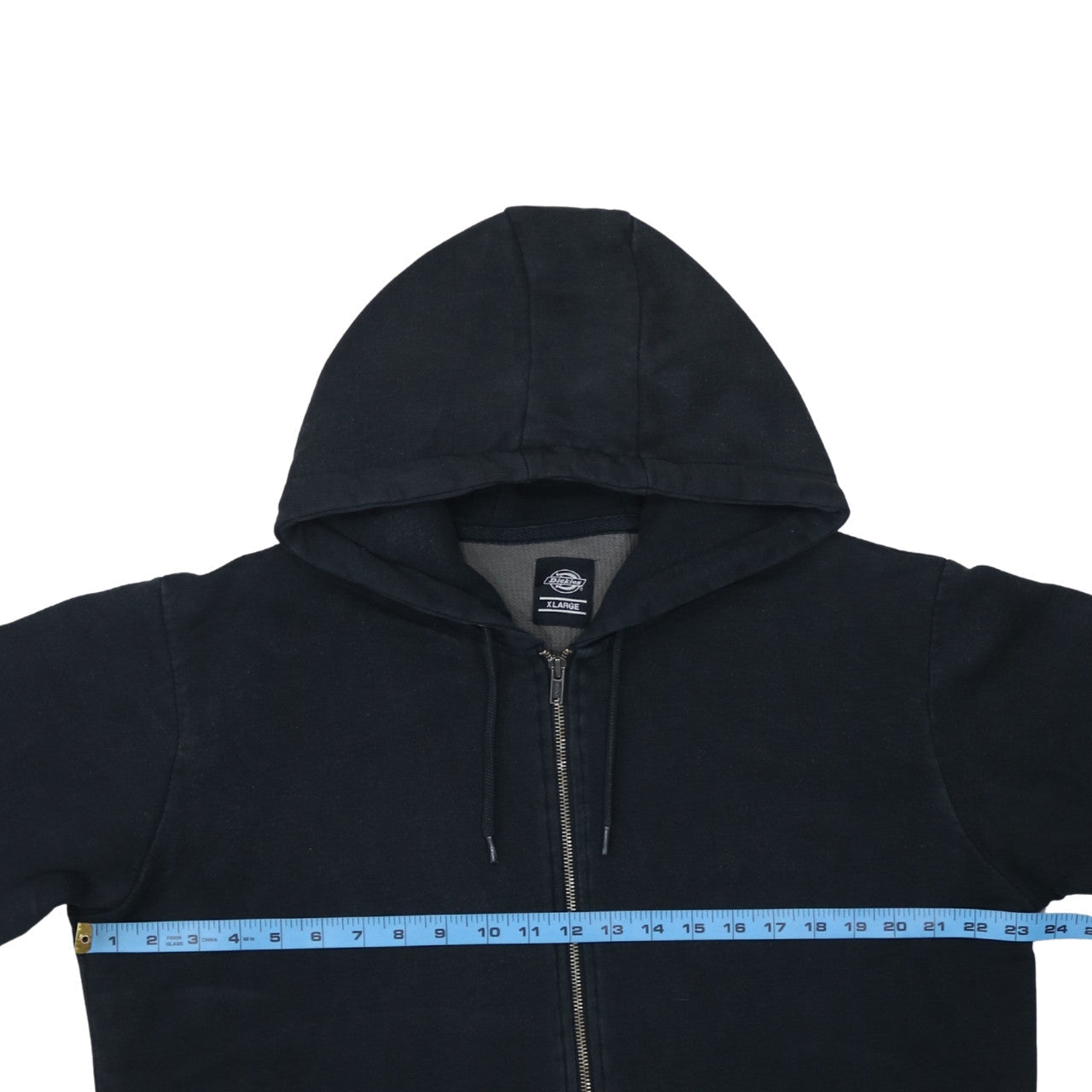 Dickies Men Black XL Full Zip Hoodie Fleece Cotton Blend