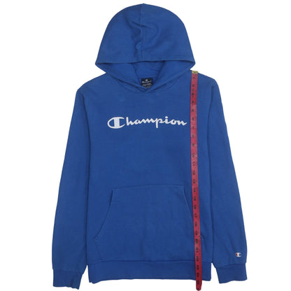 Champion Boys Blue Pullover Hoodie 15-16 Years Logo Graphic Fleece
