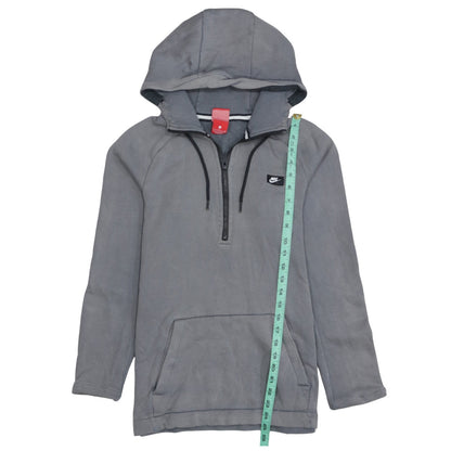 Nike Men's Grey Small 1/2 Zip Hoodie Sweatshirt Regular Fit