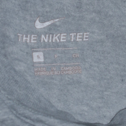 Nike Men's Grey Swoosh Logo Short Sleeve Cotton T-Shirt Size S