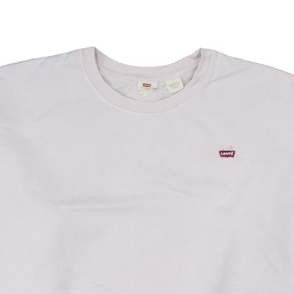 Levi's Women White Crew Neck Pullover Sweatshirt Size 3XL