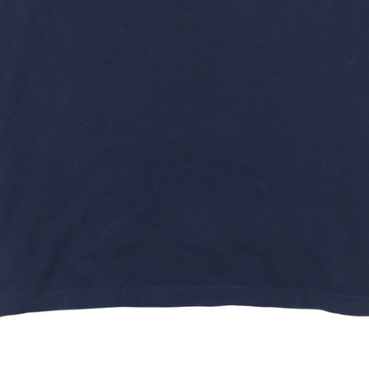 Tommy Jeans Men's Blue Cotton Polo Shirt Size L Classic Fit