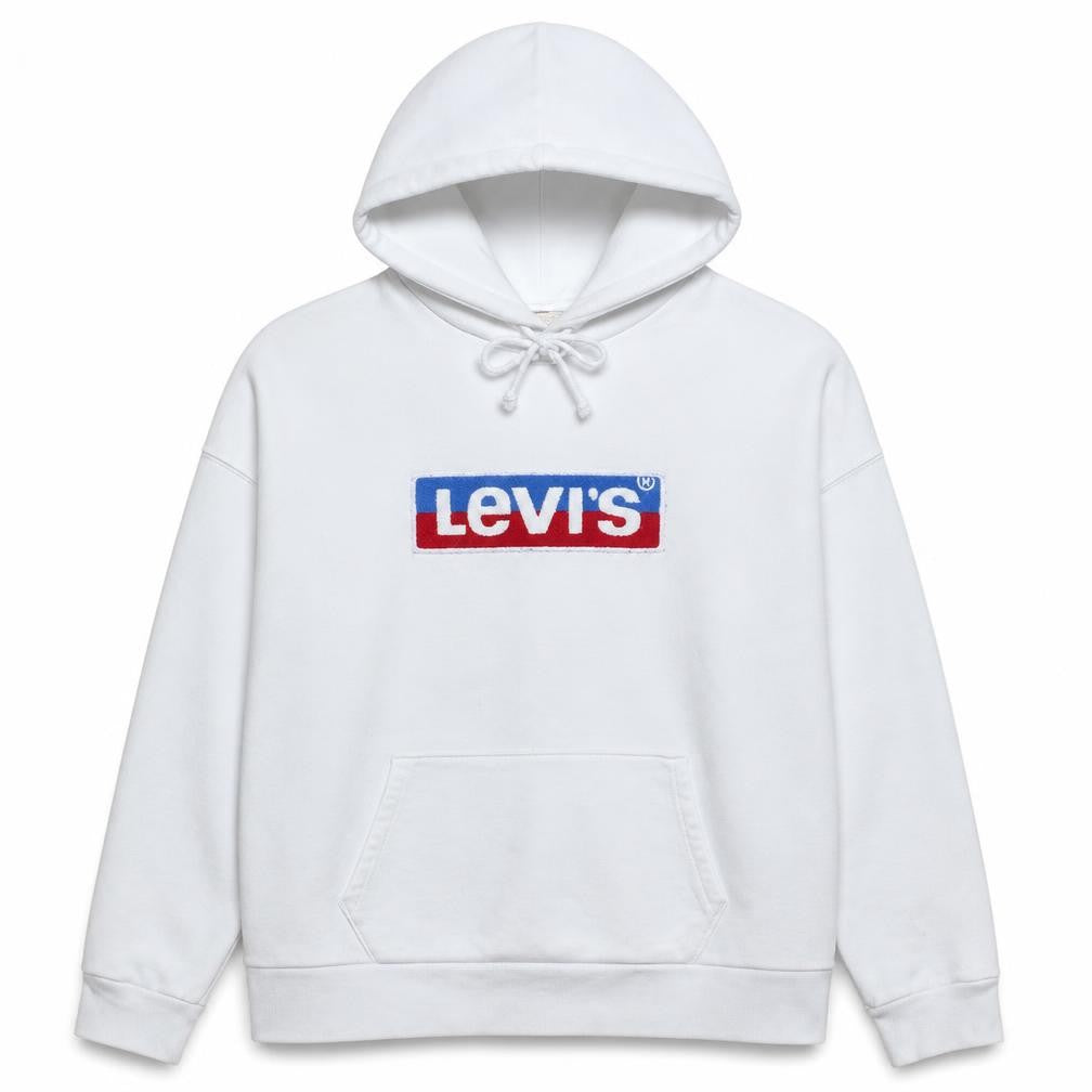 Levi's Men's White Pullover Logo Hoodie Size S Regular Fit