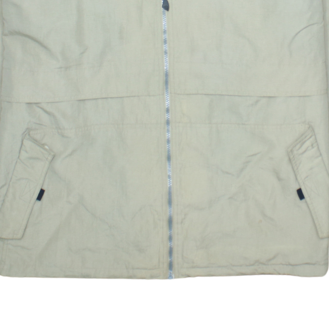 Kappa Mens Beige Hooded Windbreaker Jacket XXL Lightweight Zip Up