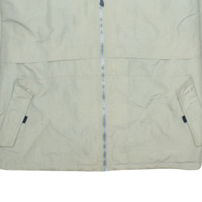 Kappa Mens Beige Hooded Windbreaker Jacket XXL Lightweight Zip Up