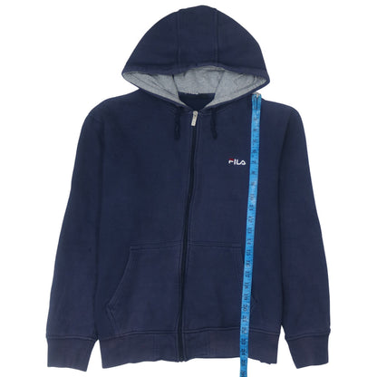 Fila Boys Blue XL Full Zip Hoodie Sweatshirt Cotton Blend Logo