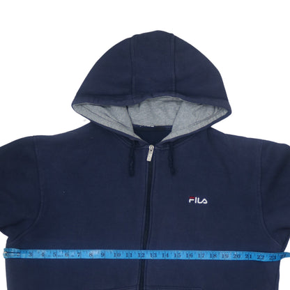 Fila Boys Blue XL Full Zip Hoodie Sweatshirt Cotton Blend Logo