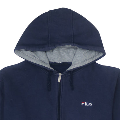 Fila Boys Blue XL Full Zip Hoodie Sweatshirt Cotton Blend Logo