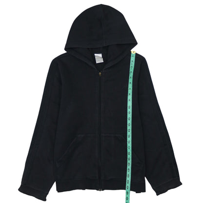 Adidas Women Black Full Zip Hoodie Cotton Blend Size M