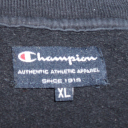Champion Men's Black XL Track Jacket Full Zip Cotton Blend