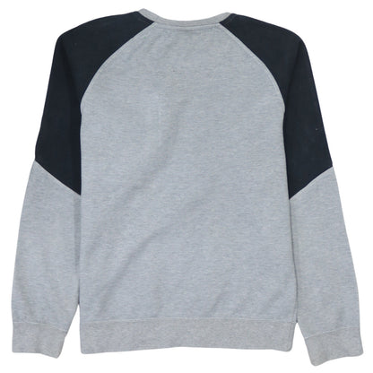 Nike Men's Grey Crew Neck Pullover Sweatshirt S Zip Pocket Logo