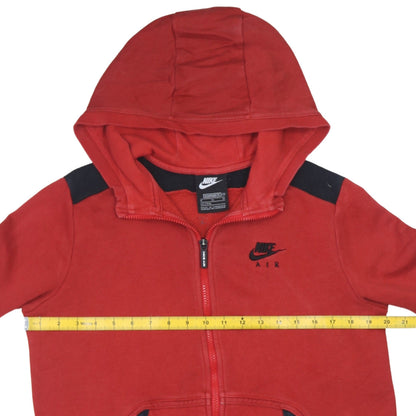 Nike Boys Red Full Zip Hoodie XL 13 158-170cm Standard Fit Fleece