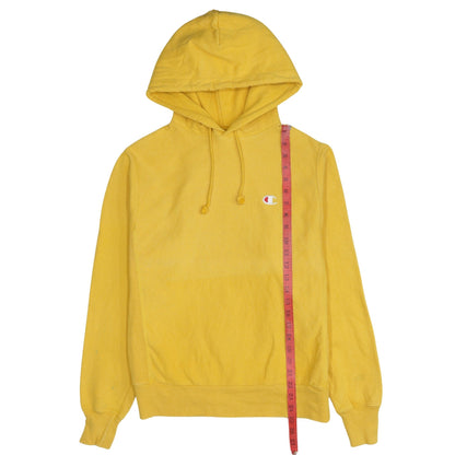 Champion Men’s Yellow Reverse Weave Pullover Hoodie Small
