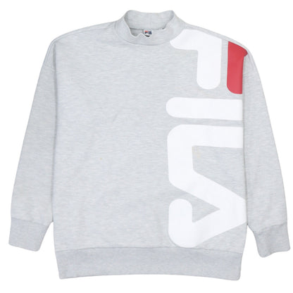 FILA Mens Grey Small Logo Pullover Sweatshirt