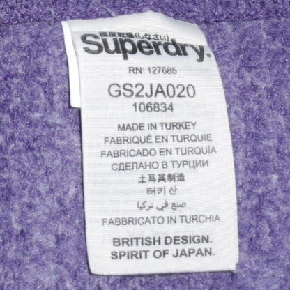 Superdry Women's Purple Pullover Hoodie M Graphic Print Casual
