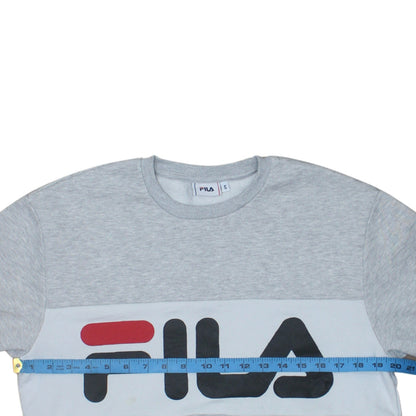 Fila Men's Grey Crew Neck Logo Sweatshirt Size S