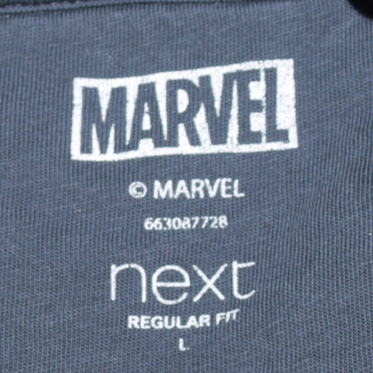 Marvel Next Men’s Blue Captain America Pullover Hoodie L Regular Fit
