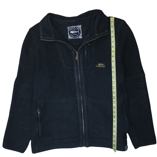 Weird Fish Men's Black 2XL Cotton Blend Full Zip Casual Jacket