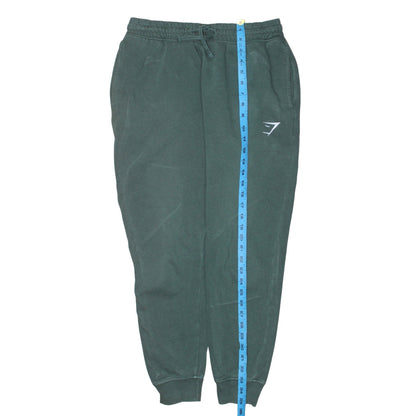 Gymshark Women Green Jogger Sweatpants S Regular Cotton Fleece Activewear