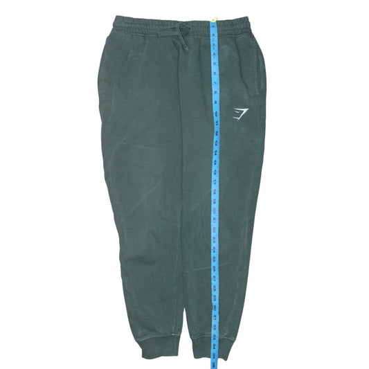Gymshark Women Green Jogger Sweatpants S Regular Cotton Fleece Activewear