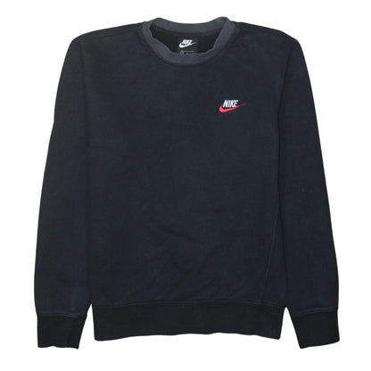 Nike Men's Black Small Crew Neck Fleece Pullover Sweatshirt