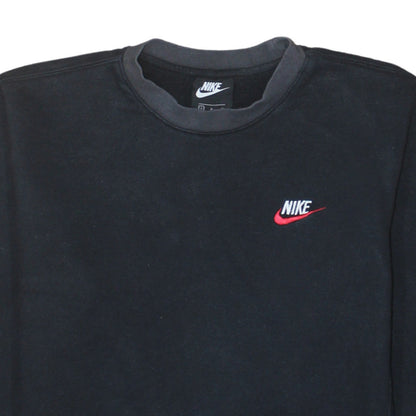 Nike Men's Black Small Crew Neck Fleece Pullover Sweatshirt