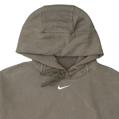 Nike Men's Brown Pullover Hoodie M Regular Fit Sports Style