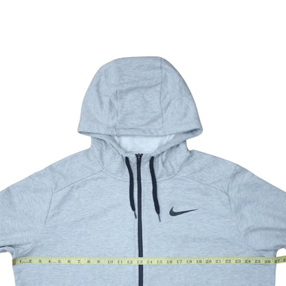 Nike Men's Grey Dri-FIT Full Zip Hoodie 2XL Regular Fit